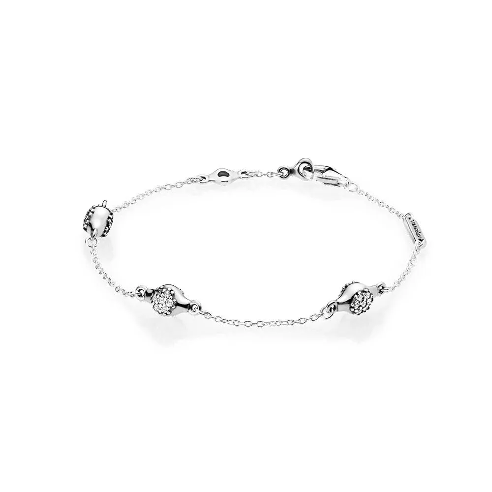 Pandora Modern LovePods silver bracelet with clear cubic zirconia - 597354CZ