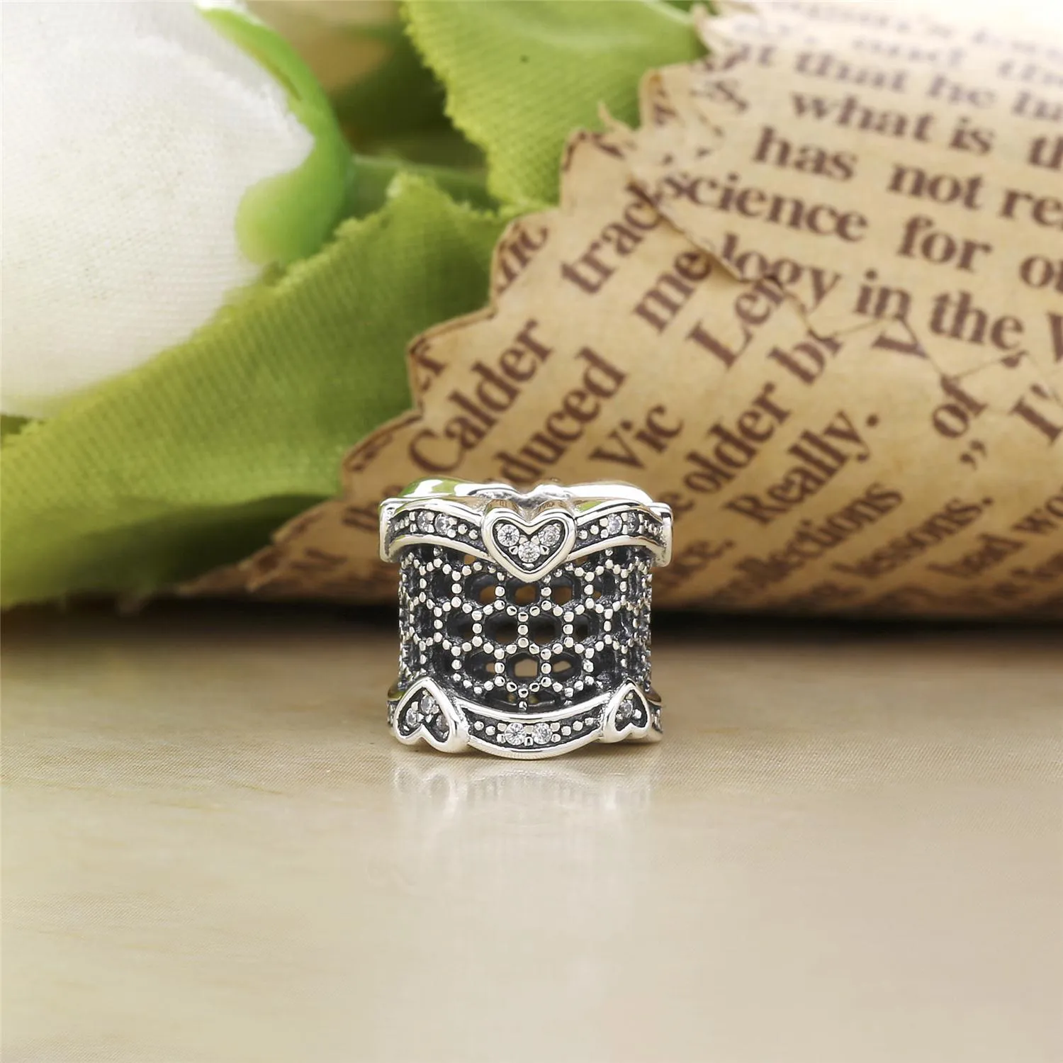 Pandora Blonde sølv avstandsstykke med klar cubic zirconia - 797653CZ