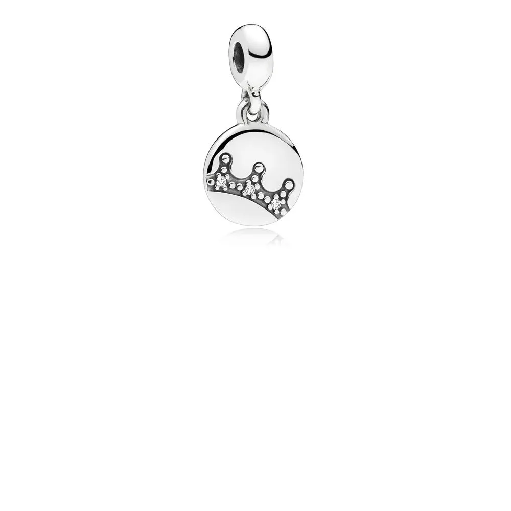 Pandora Crown ESSENCE COLLECTION dingler i sølv med klare cubic zirconia - 797624CZ