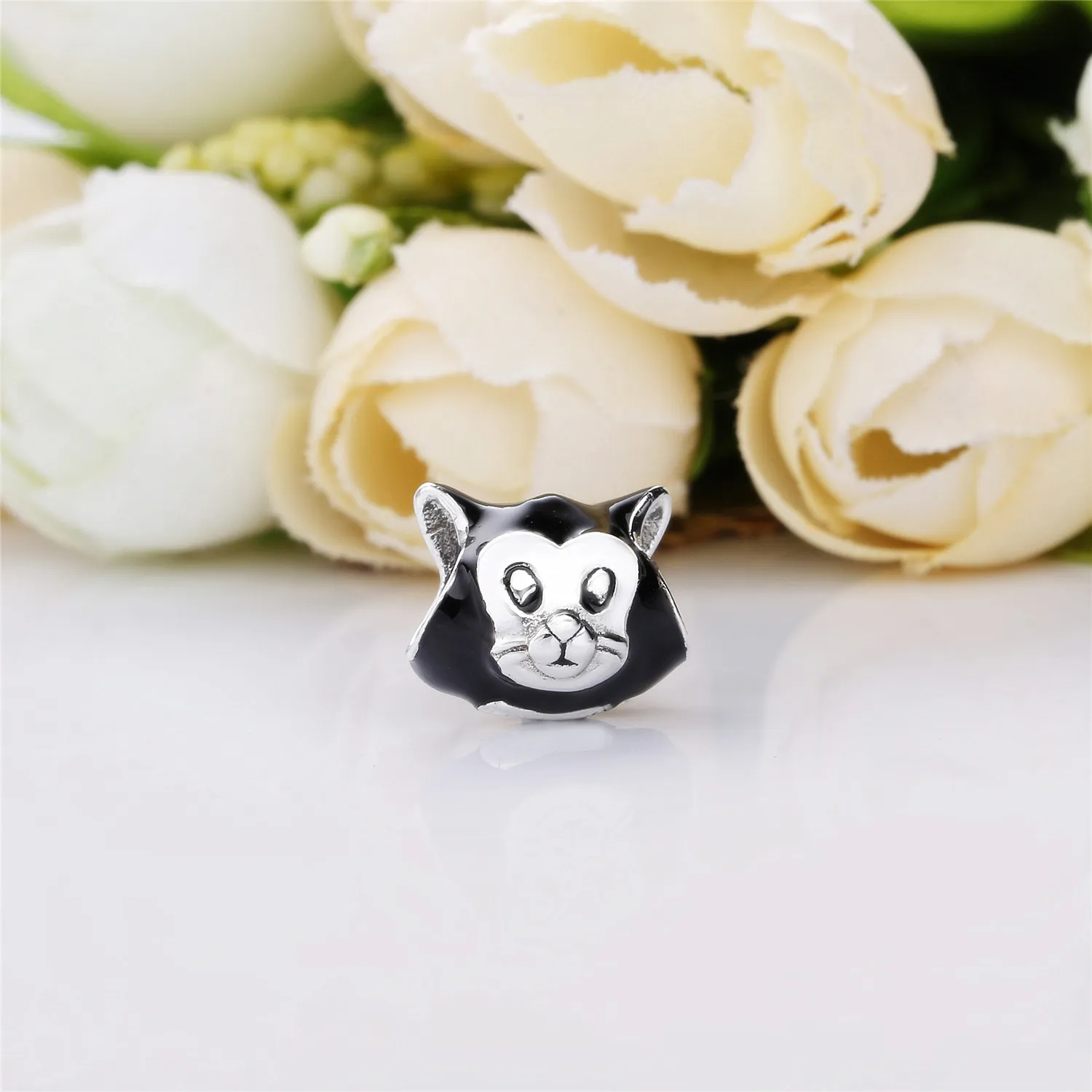 Pandora Disney Figaro silver charm with black enamel - 797488EN16