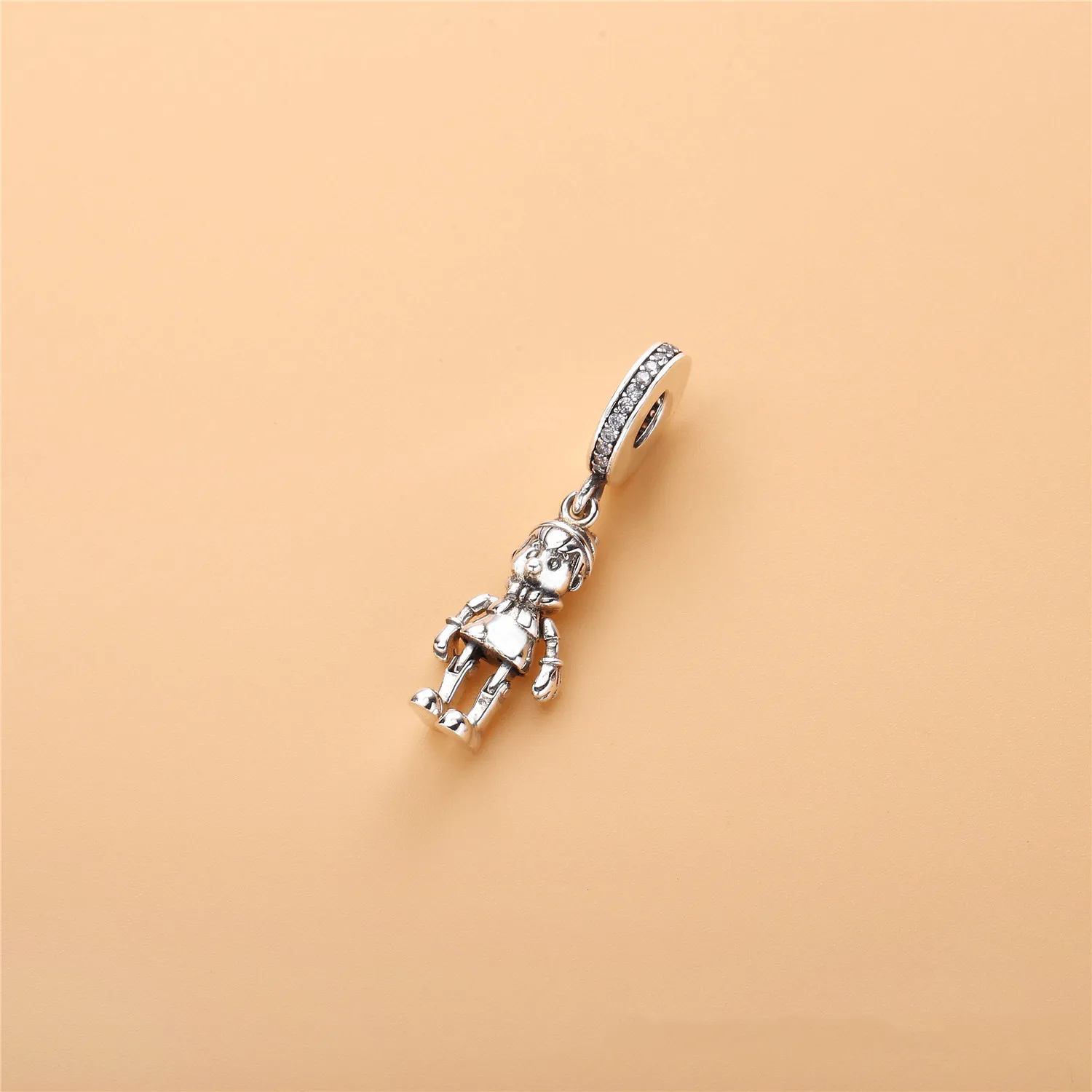 Pandora Disney Pinocchio sølv dingler med klare cubic zirconia - 797489CZ