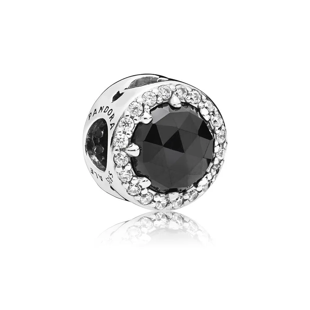 Pandora Disney Snow White silver charm with black crystal and clear cubic zirconia - 797487NCK