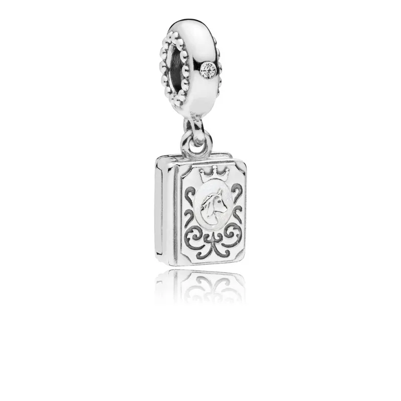 PANDORA Fairy Tale Book Clear CZ & Silver Emalje - 797611EN23