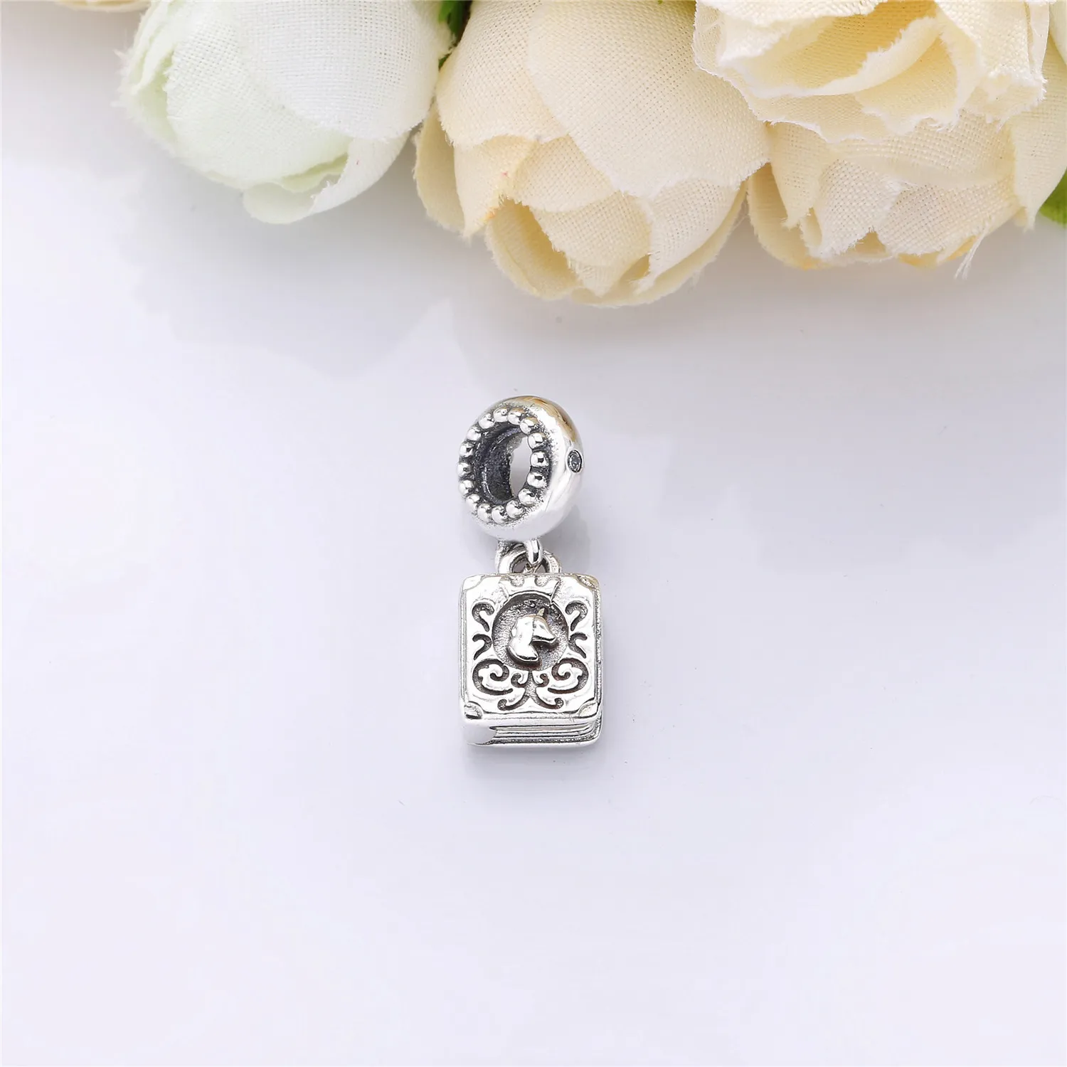 PANDORA Fairy Tale Book Clear CZ & Silver Emalje - 797611EN23