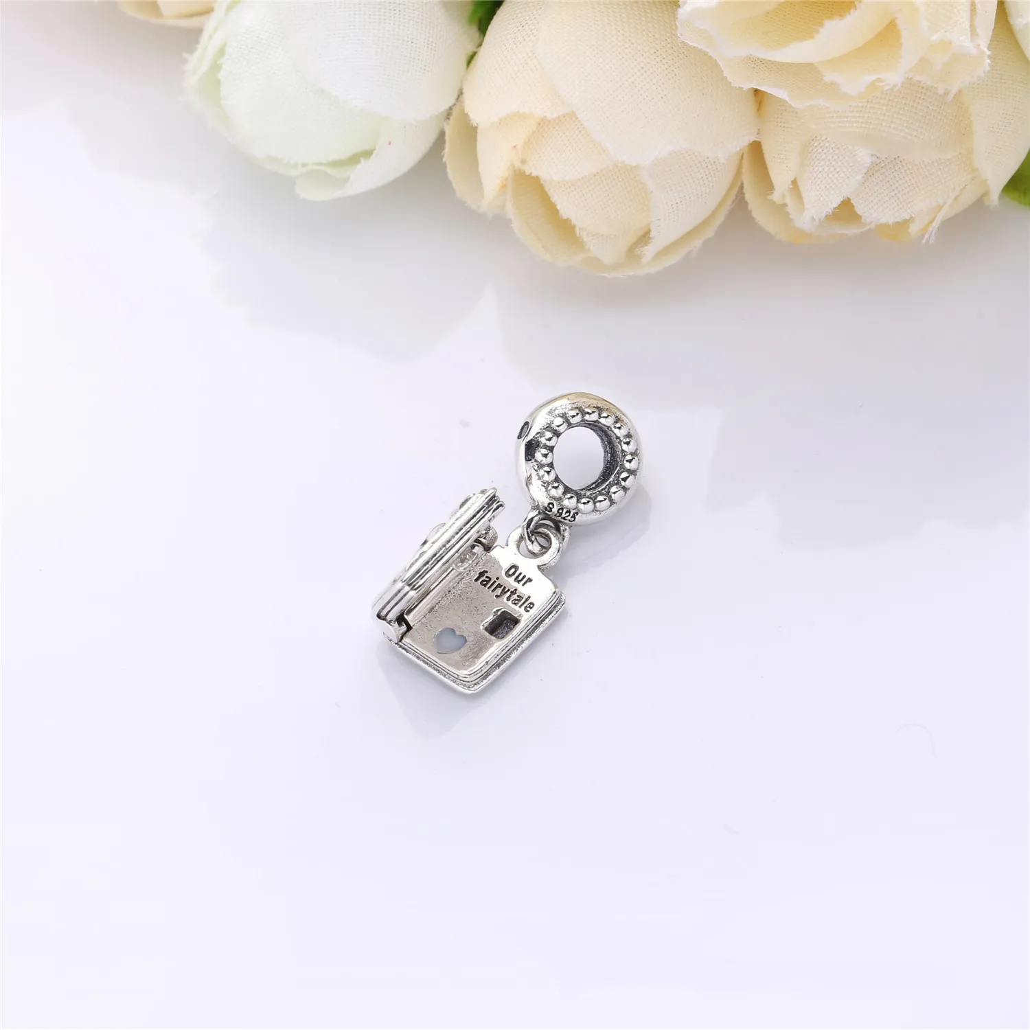 PANDORA Fairy Tale Book Clear CZ & Silver Emalje - 797611EN23