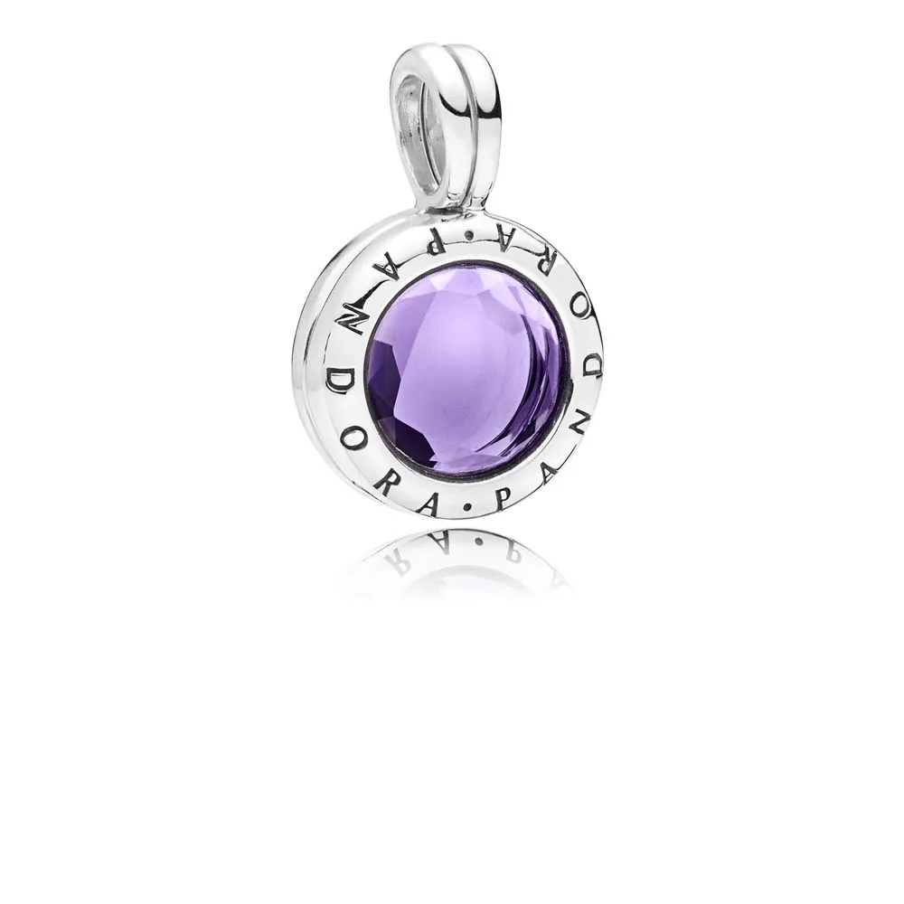 PANDORA Faceted Locket Dangle Charm, Synthetic Amethyst - 797662SAM