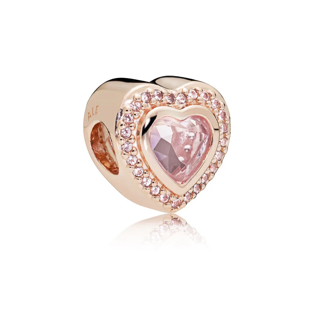 pandora funklende rosa hjerte charm 787608npm