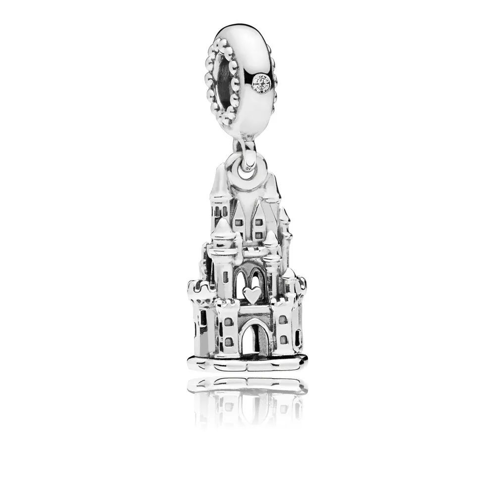 Pandora Slottssølv dingler med klare cubic zirconia - 797651CZ