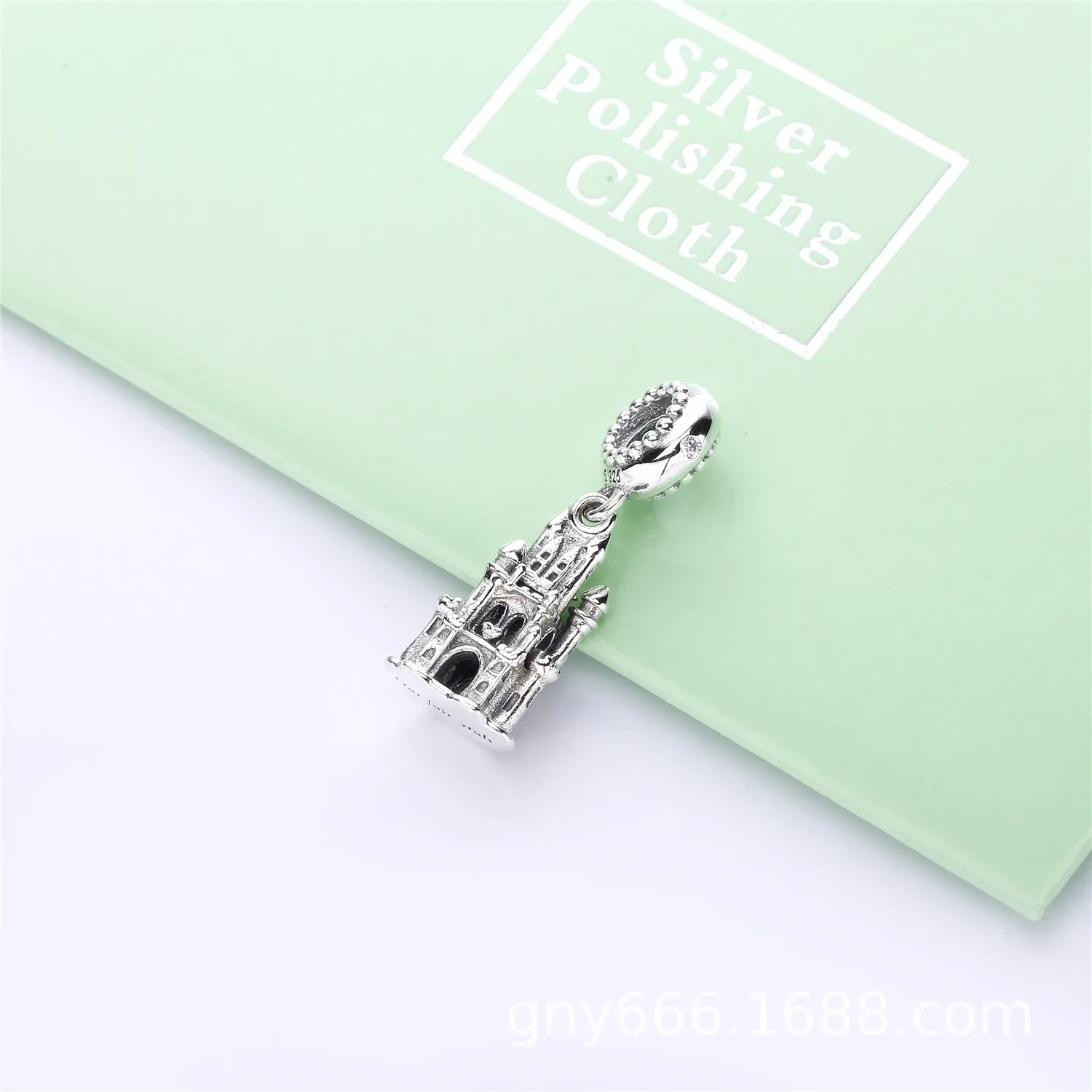 Pandora Slottssølv dingler med klare cubic zirconia - 797651CZ