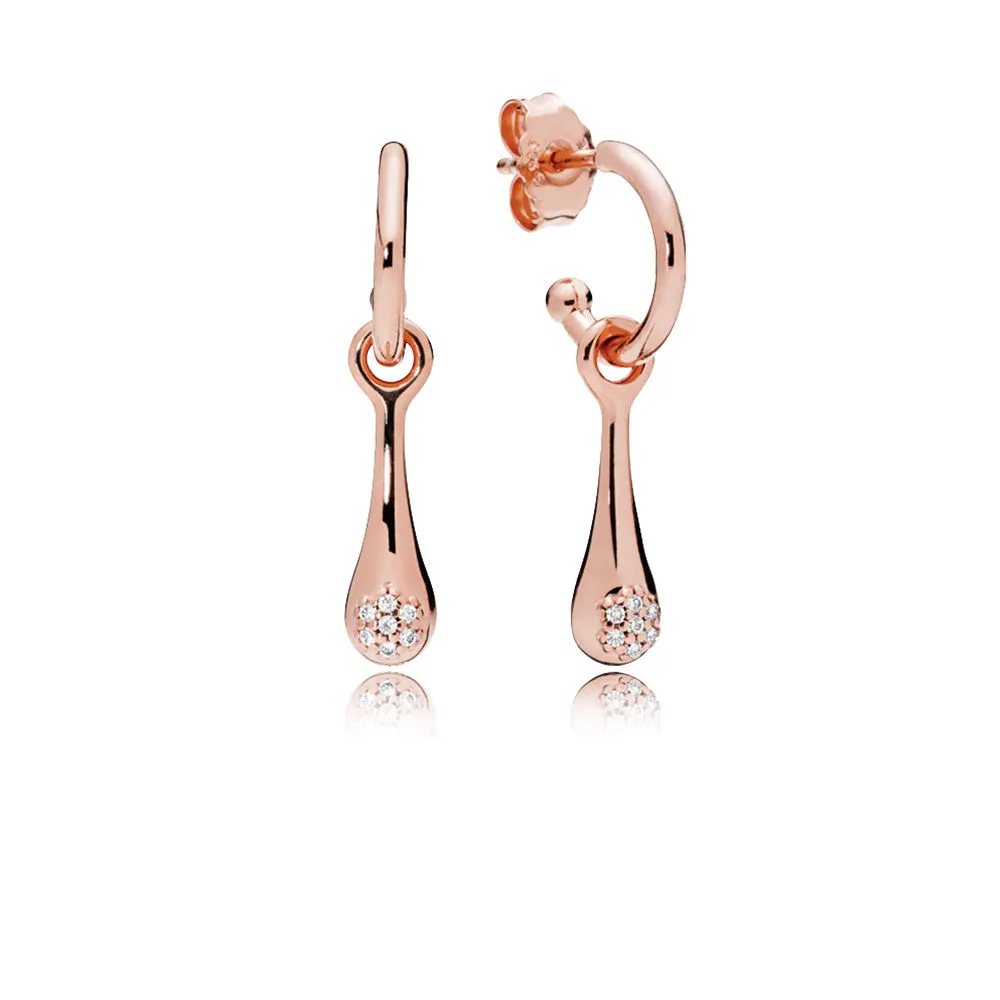 Modern LovePods PANDORA Rose earrings with clear cubic zirconia - 287357CZ