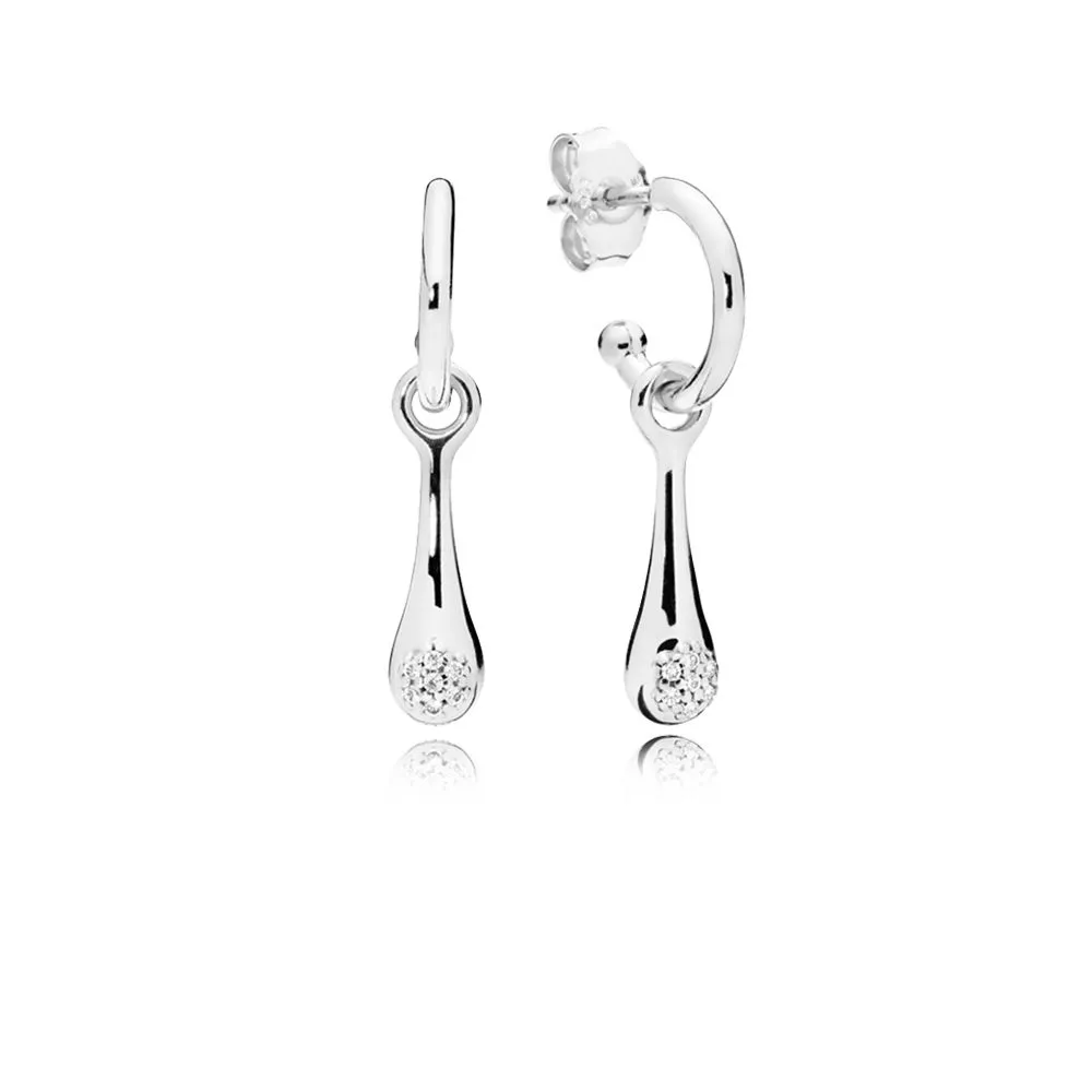 Pandora Modern LovePods silver earrings with clear cubic zirconia - 297357CZ