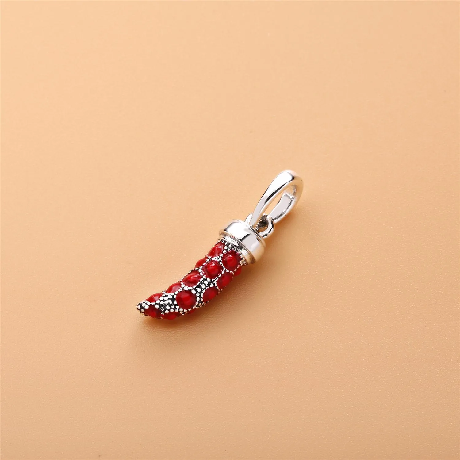 Pandora Corno silver pendant with red enamel - 397203EN07