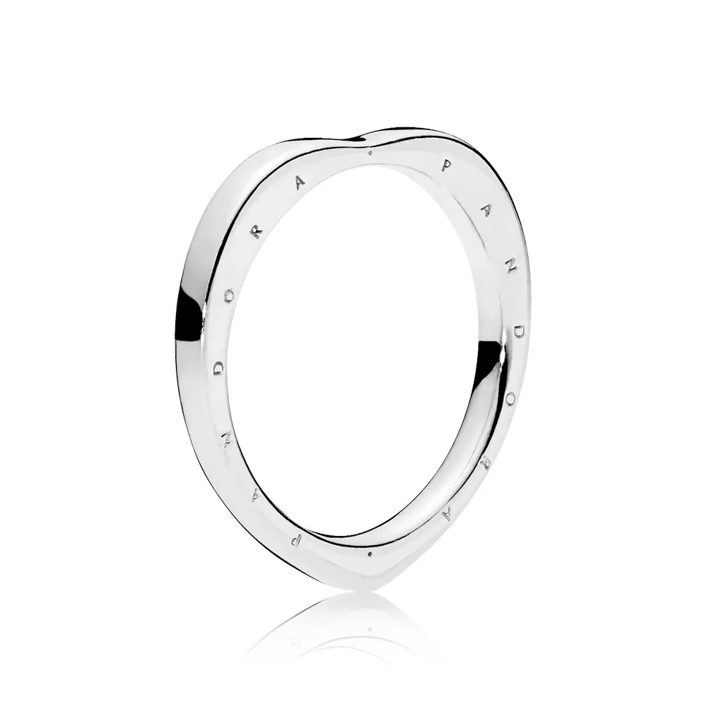 PANDORA logo heart silver ring - 197379