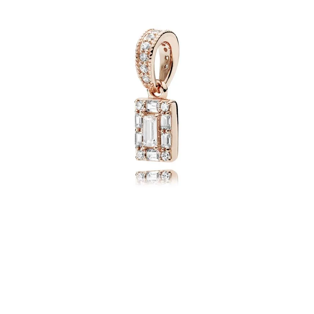 Ice cube PANDORA Rose pendant with clear cubic zirconia - 387543CZ