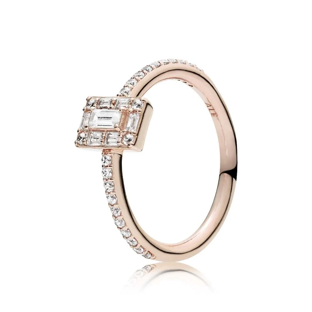 Ice cube PANDORA Rose ring with clear cubic zirconia - 187541CZ