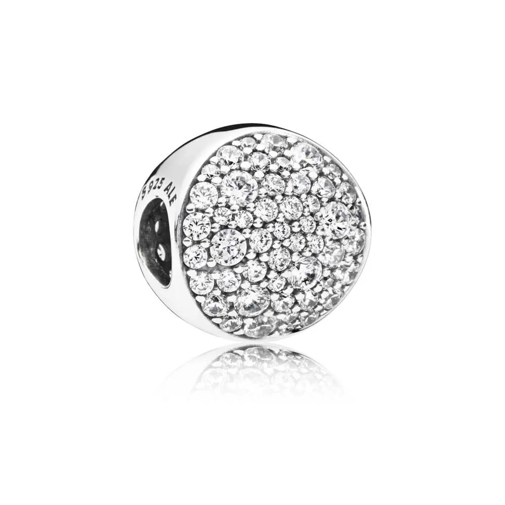 Pandora Abstrakt pave sølv sjarm med klare cubic zirconia - 797540CZ