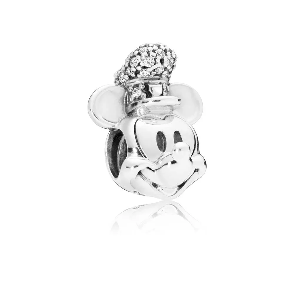 Pandora Disney Mickey silver charm with clear cubic zirconia - 797499CZ