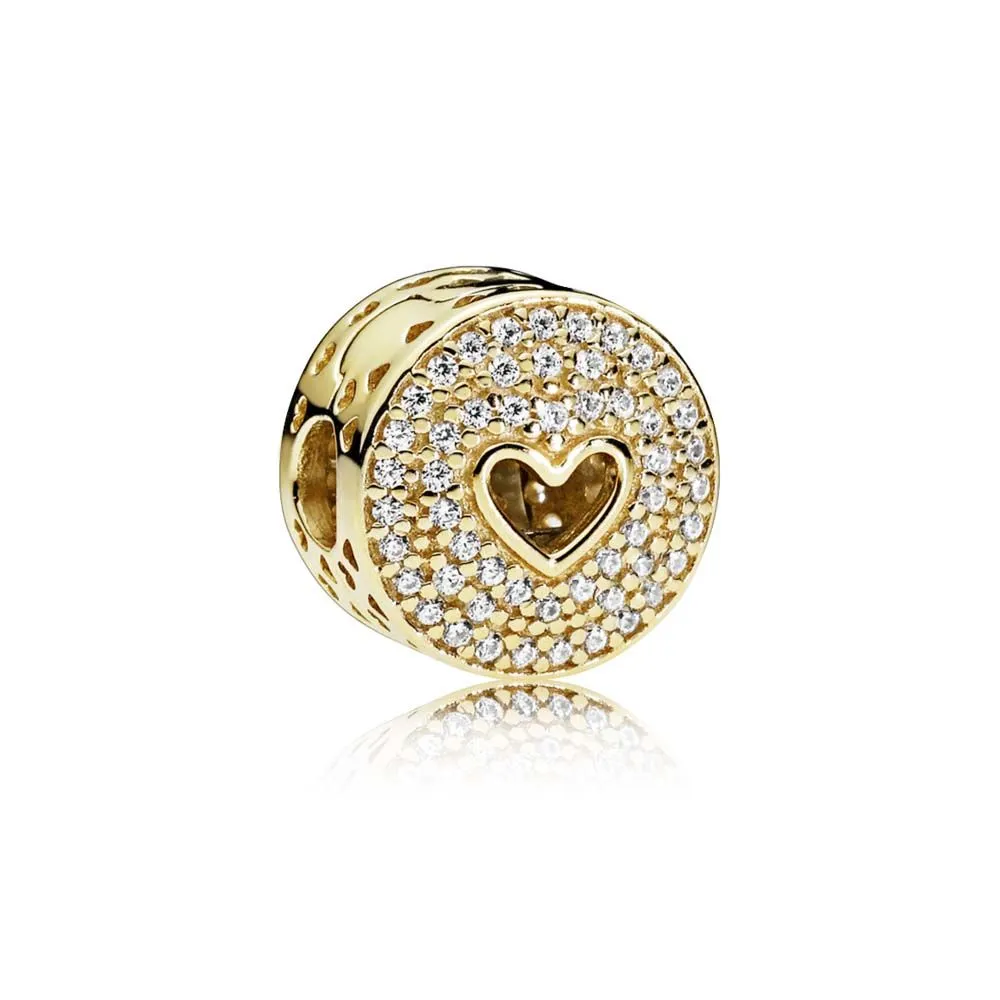 Pandora Pavéhjerter Klemmecharm ..>Bead-set - 757557CZ