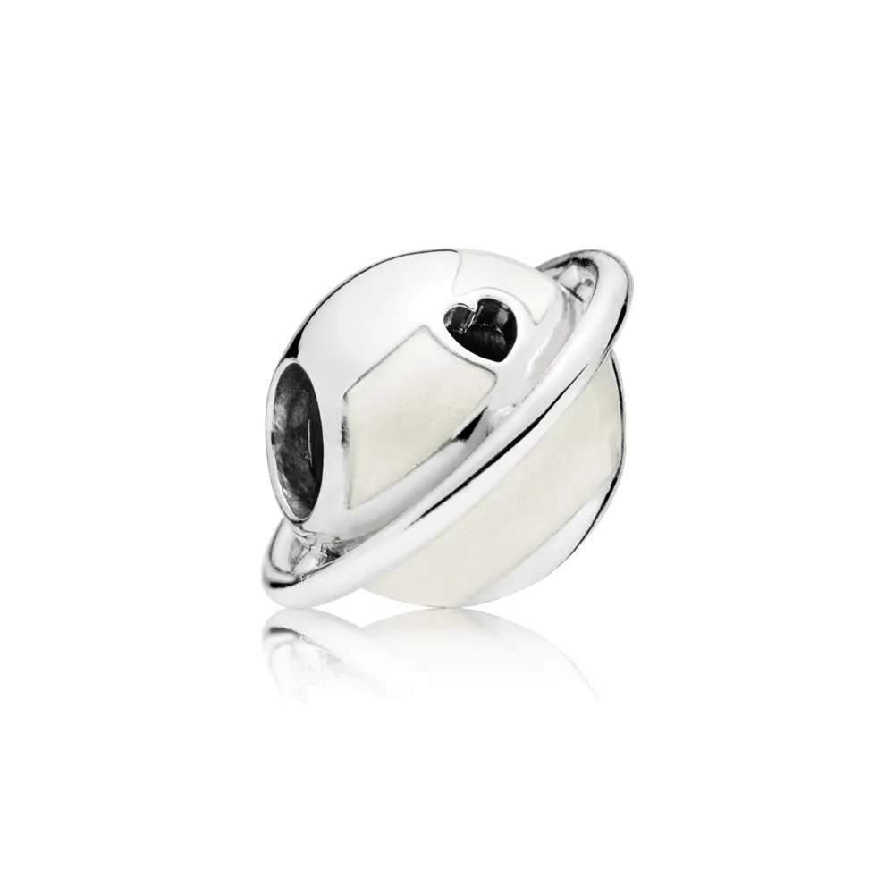 pandora planet silver charm with silver enamel 797748en23