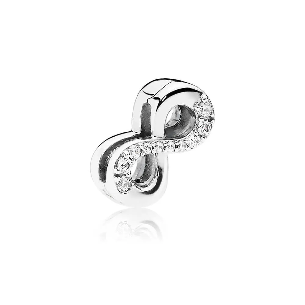 PANDORA Reflexions infinity sølv clip sjarm med klar cubic zirconia - 797580CZ