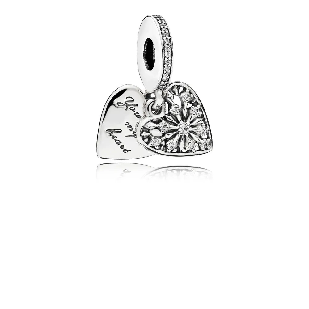 Butterfly Pandora Shine anheng med klare cubic zirconia - 796372CZ