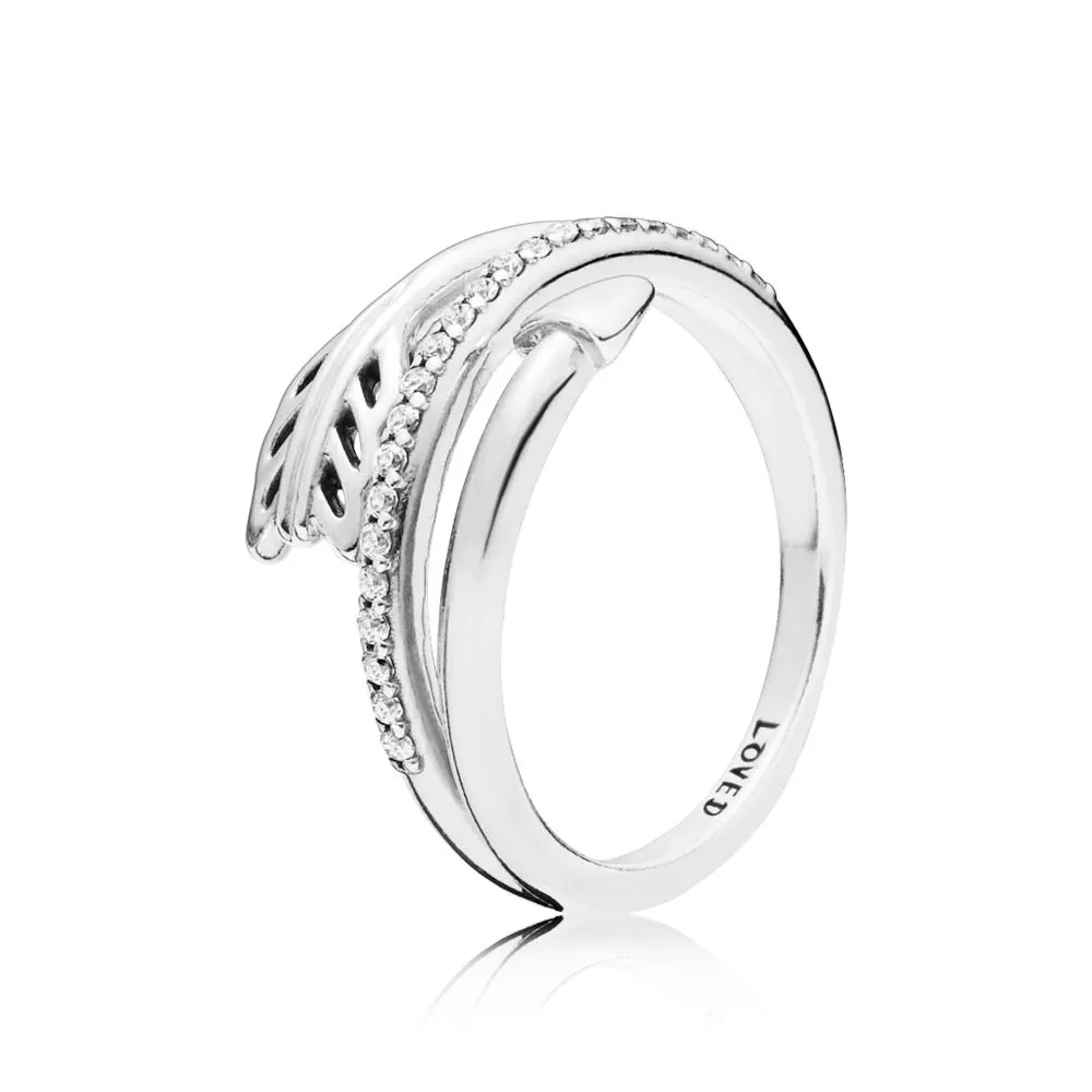 Pandora Arrow silver ring with clear cubic zirconia - 197830CZ