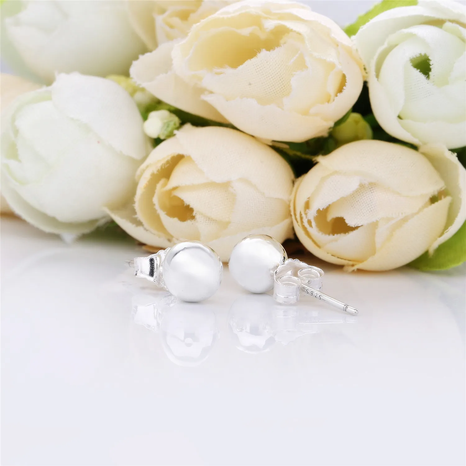 Pandora Bead silver stud earrings - 297568