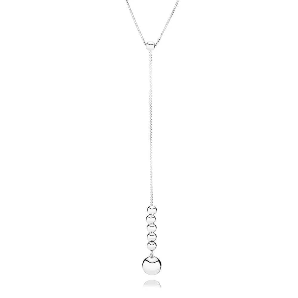 Pandora Beaded silver Y-necklace - 397750