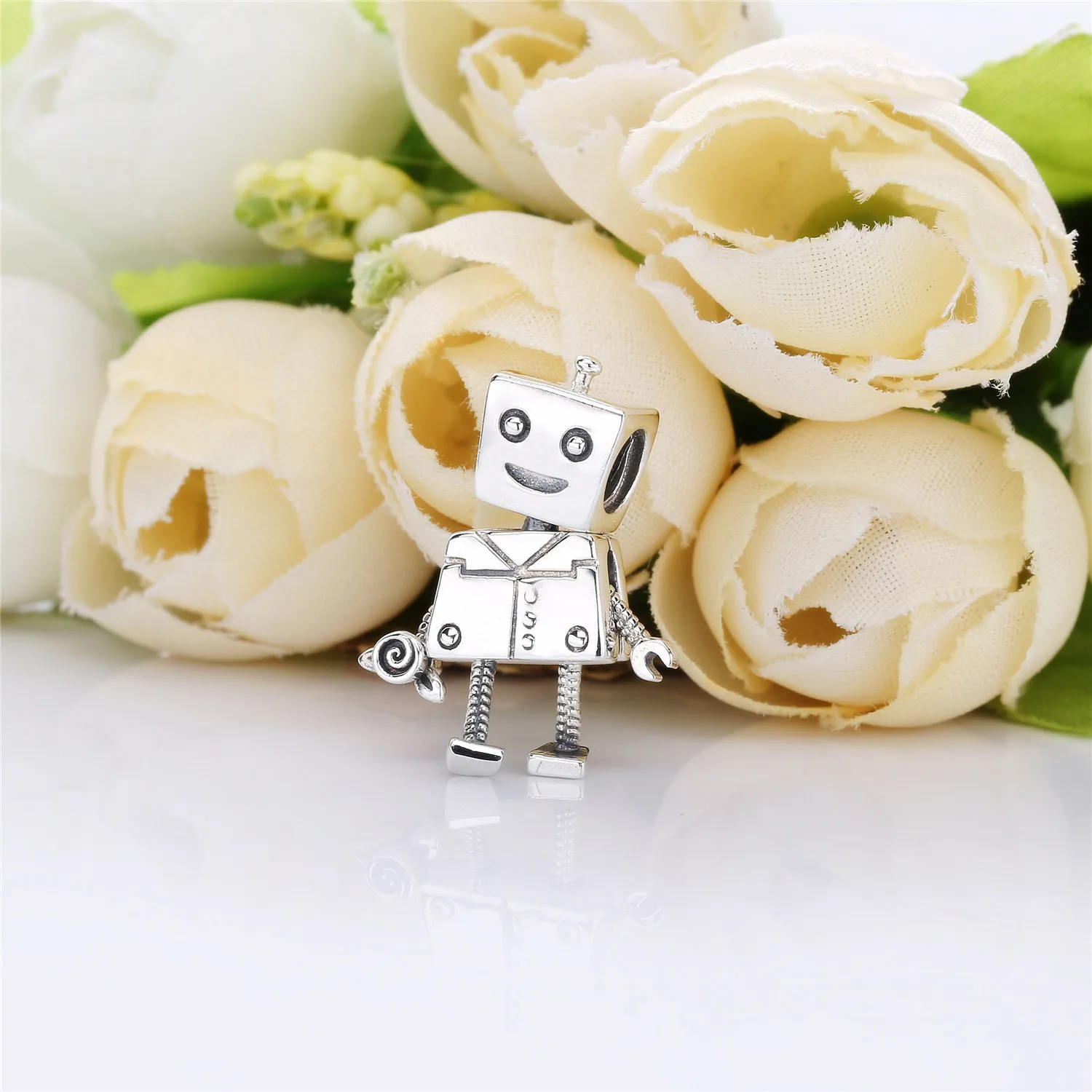 Pandora Boy robot silver charm - 797819