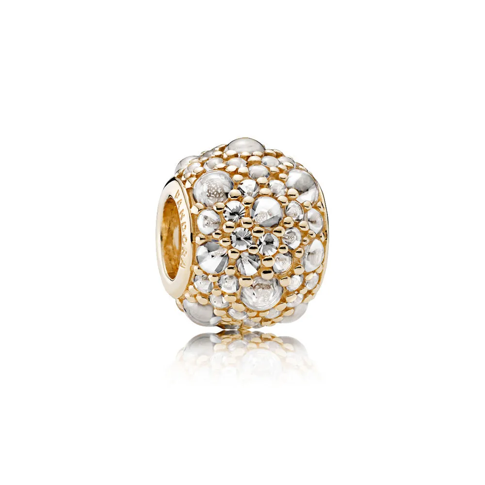 PANDORA Shimmering Droplets Charm, 14K Gold & Clear CZ - 751000CZ