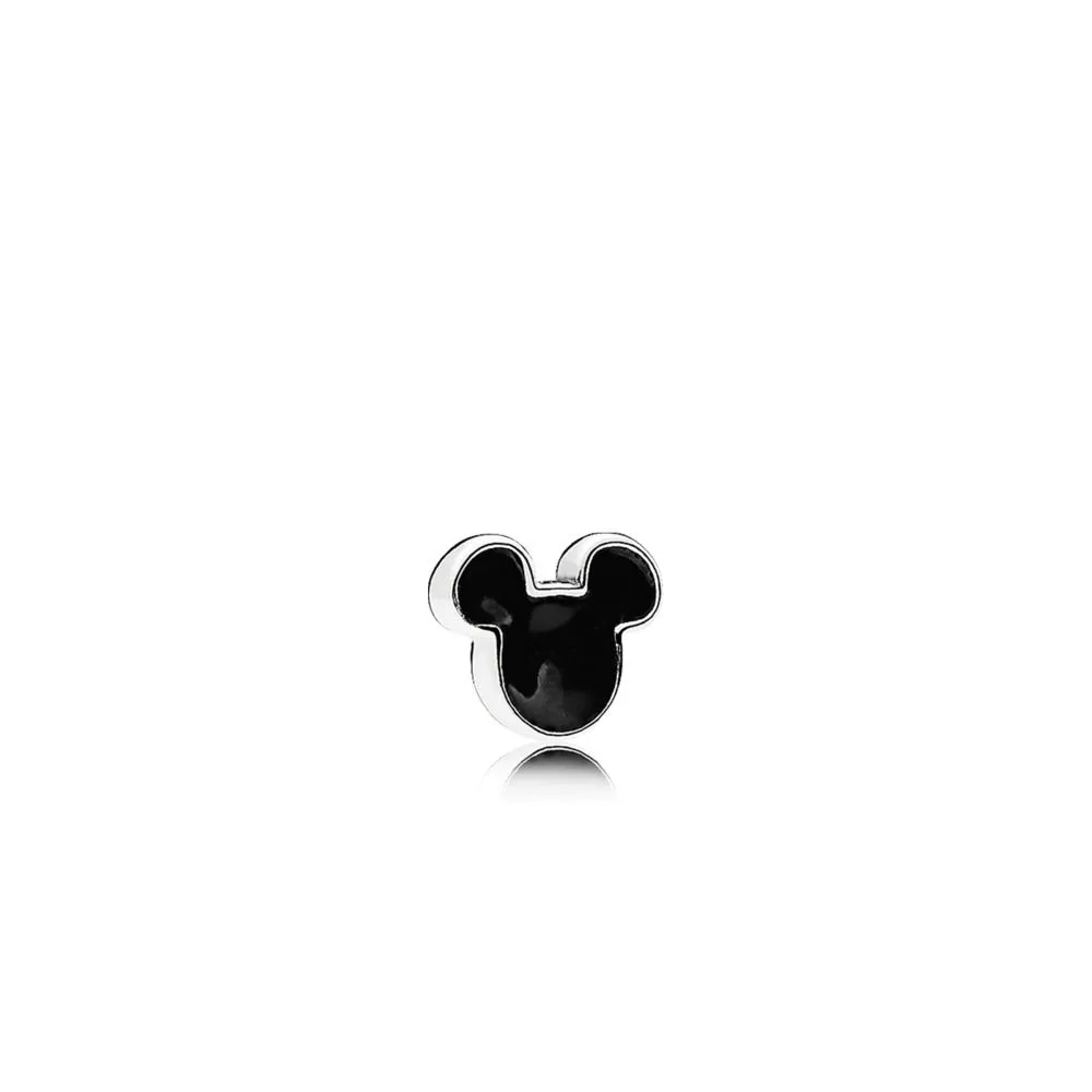 PANDORA Disney, Mickey Icon Petite Locket Charm, Black Enamel - 796344EN16