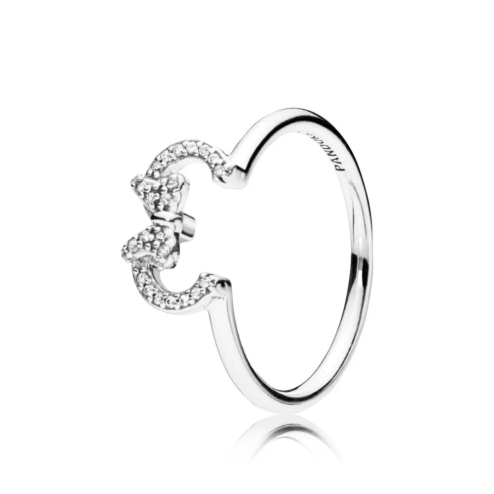 pandora disney minnie silver ring with clear cubic zirconia 197509cz