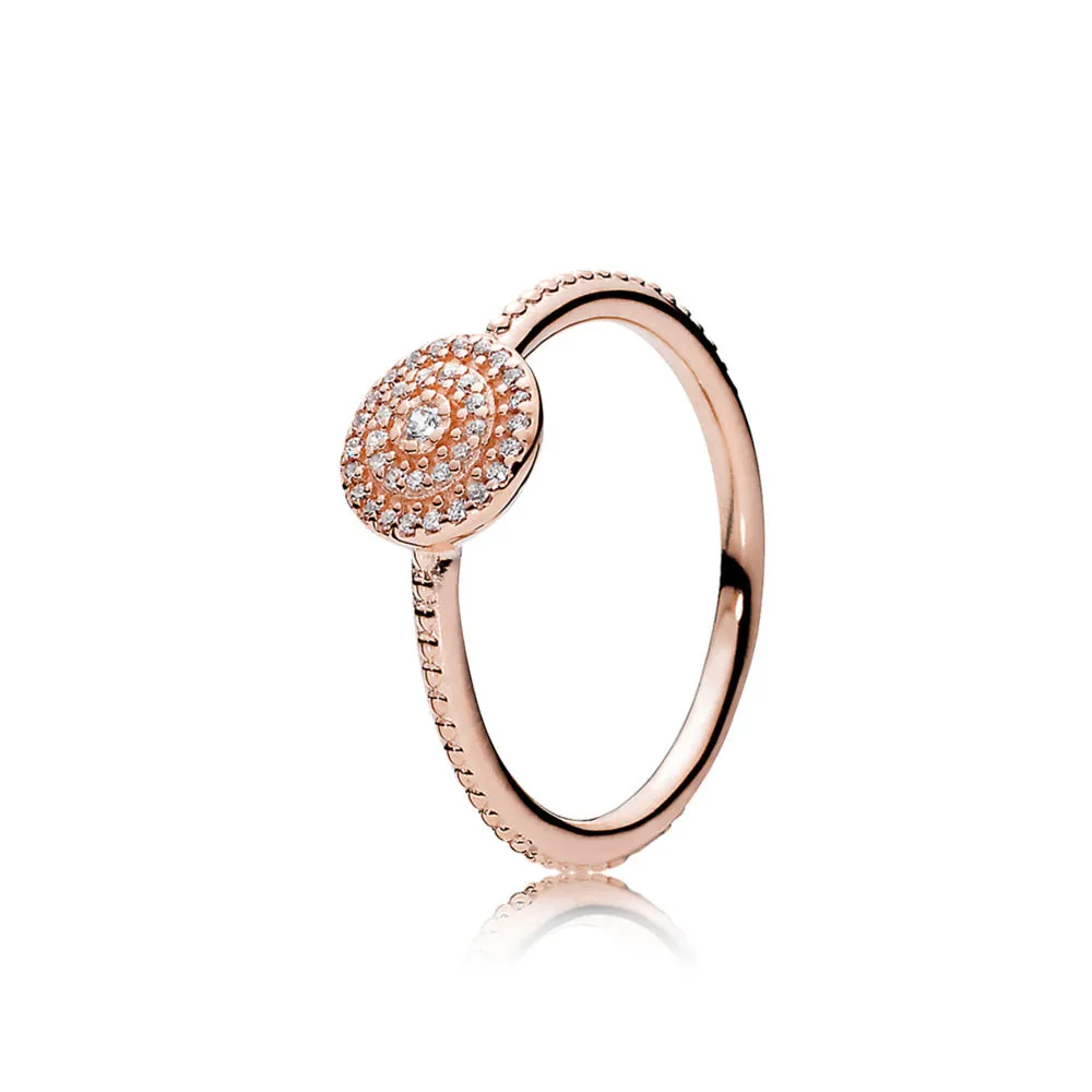 Radiant Elegance Ring, PANDORA Rose™ & Clear CZ - 180986CZ