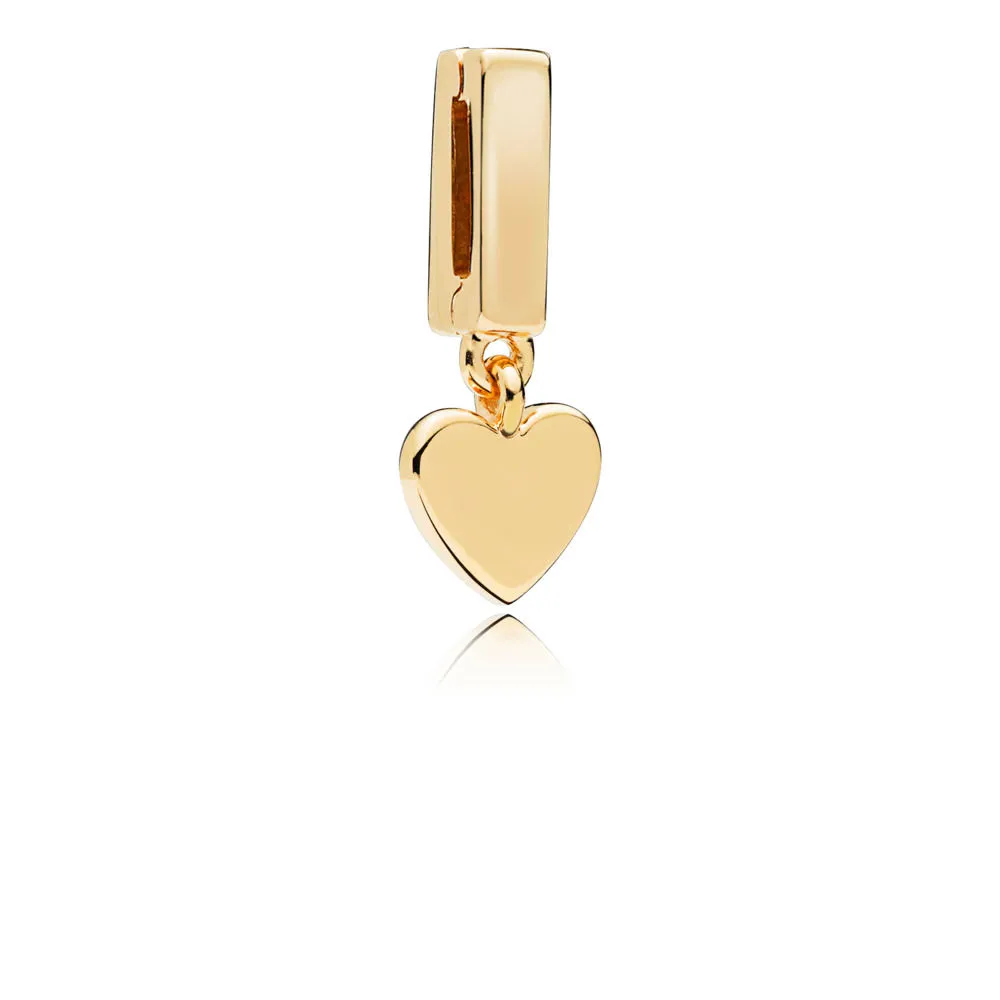 PANDORA Reflexions™ Floating Heart Clip Charm, PANDORA Shine™ - 767643