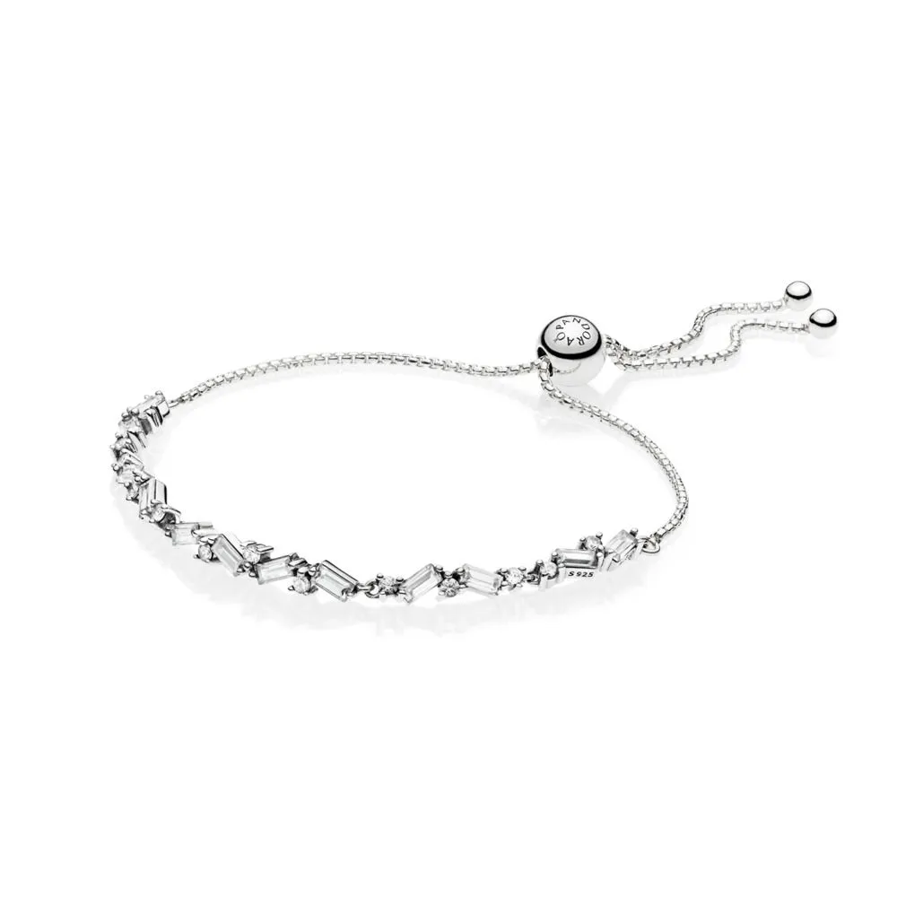 pandora ice cube silver bracelet with clear cubic zirconia 597558cz