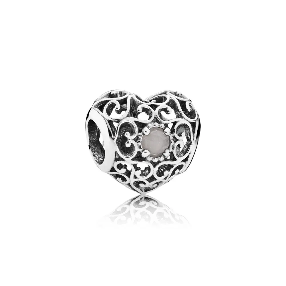 pandora june signature heart charm 791784msg