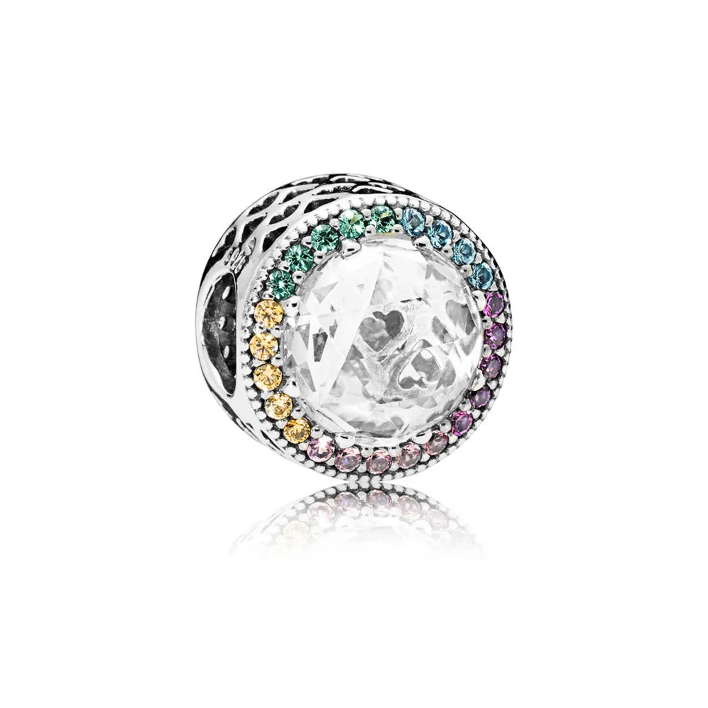 pandora multi colour radiant hearts charm 791725czmx