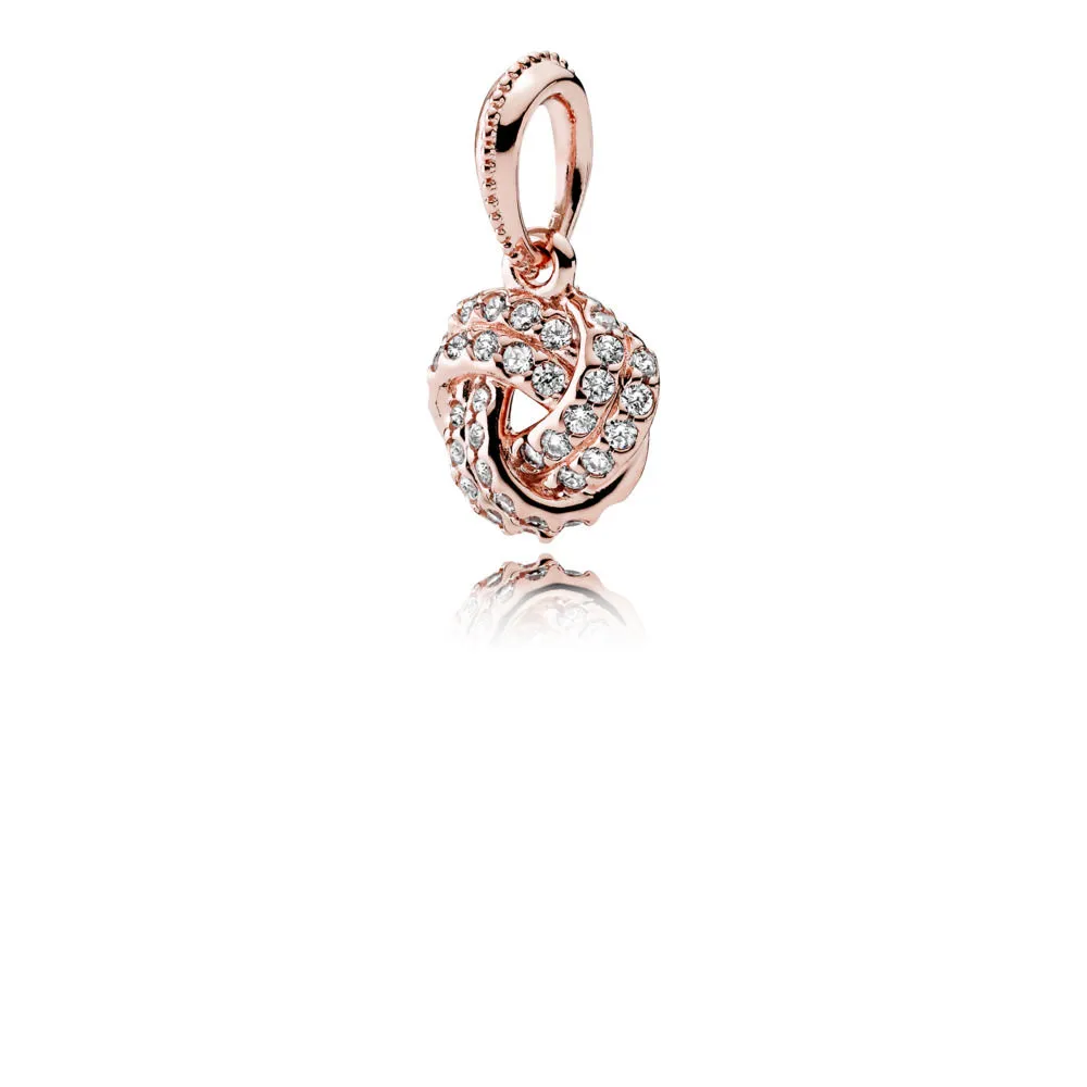 PANDORA Rose love knot pendant with clear cubic zirconia - 380385CZ