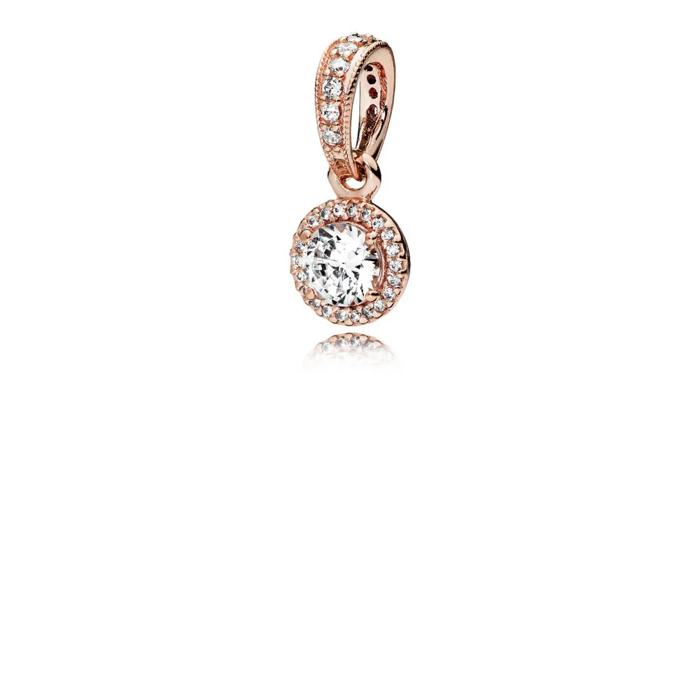 pandora rose pendant with clear cubic zirconia 380379cz