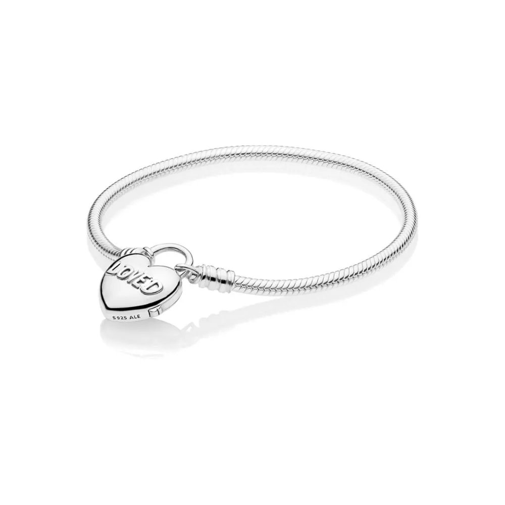 PANDORA You Are Loved Heart Padlock Bracelet - 597806