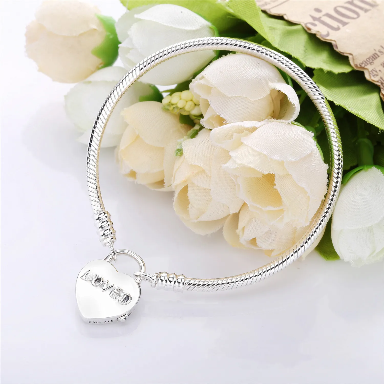 PANDORA You Are Loved Heart Padlock Bracelet - 597806