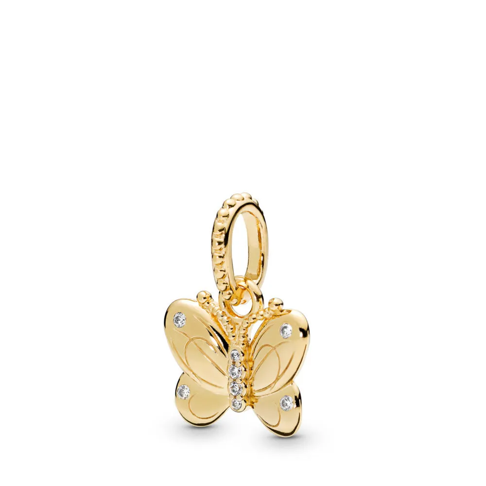 Butterfly Pandora Shine pendant with clear cubic zirconia - 367962CZ