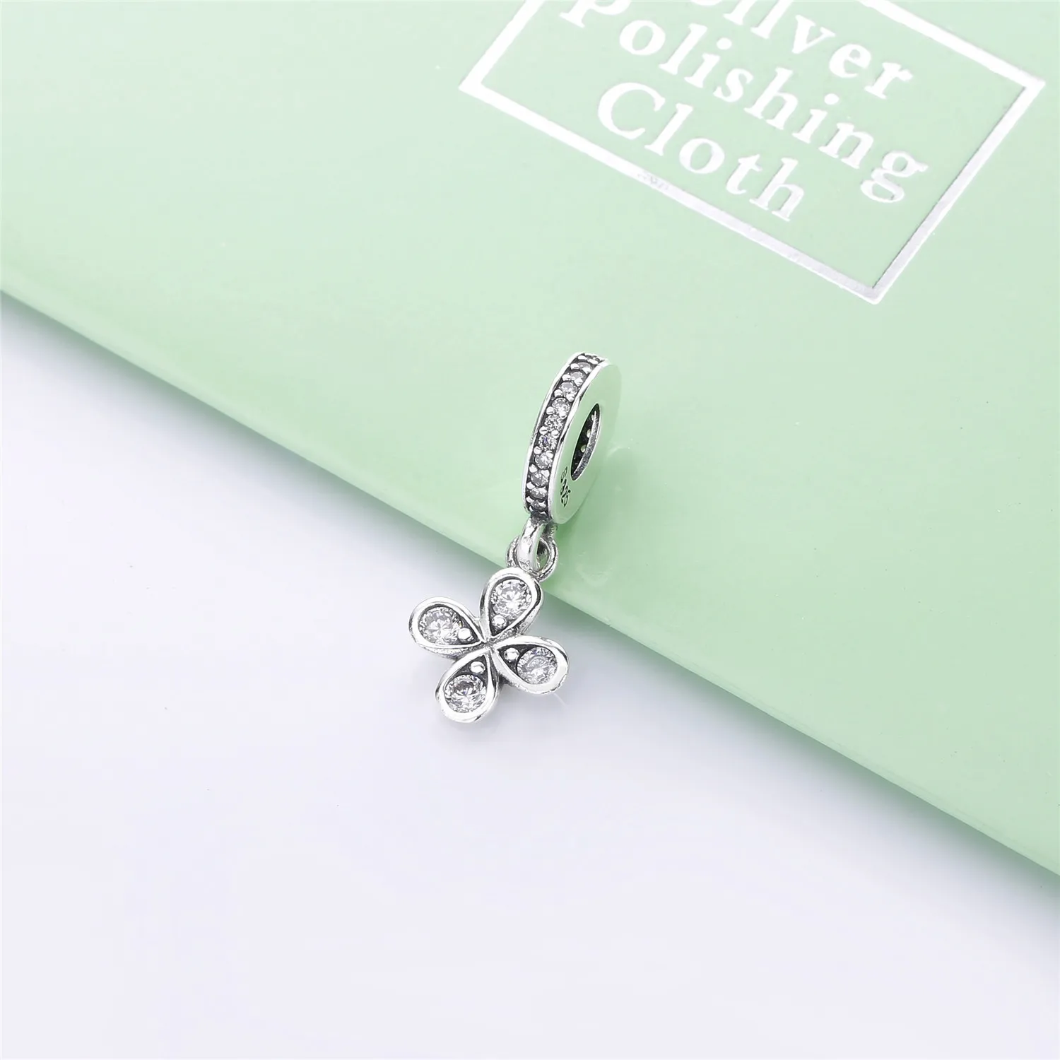 PANDORA Fire-Peal Flower Dingle Charm - 797969CZ