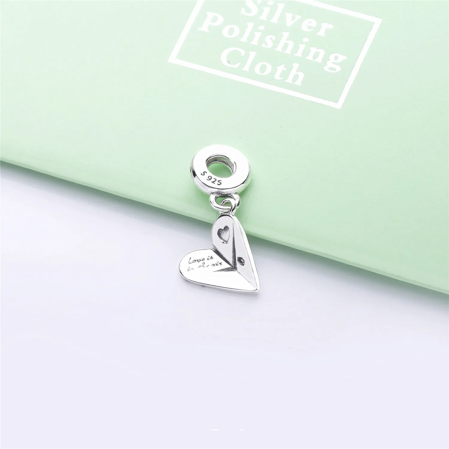 PANDORA Heart Paper Plane Dingle Charm - 797876CZ