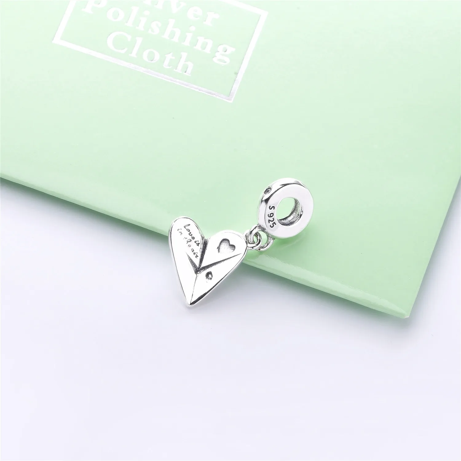 PANDORA Heart Paper Plane Dingle Charm - 797876CZ