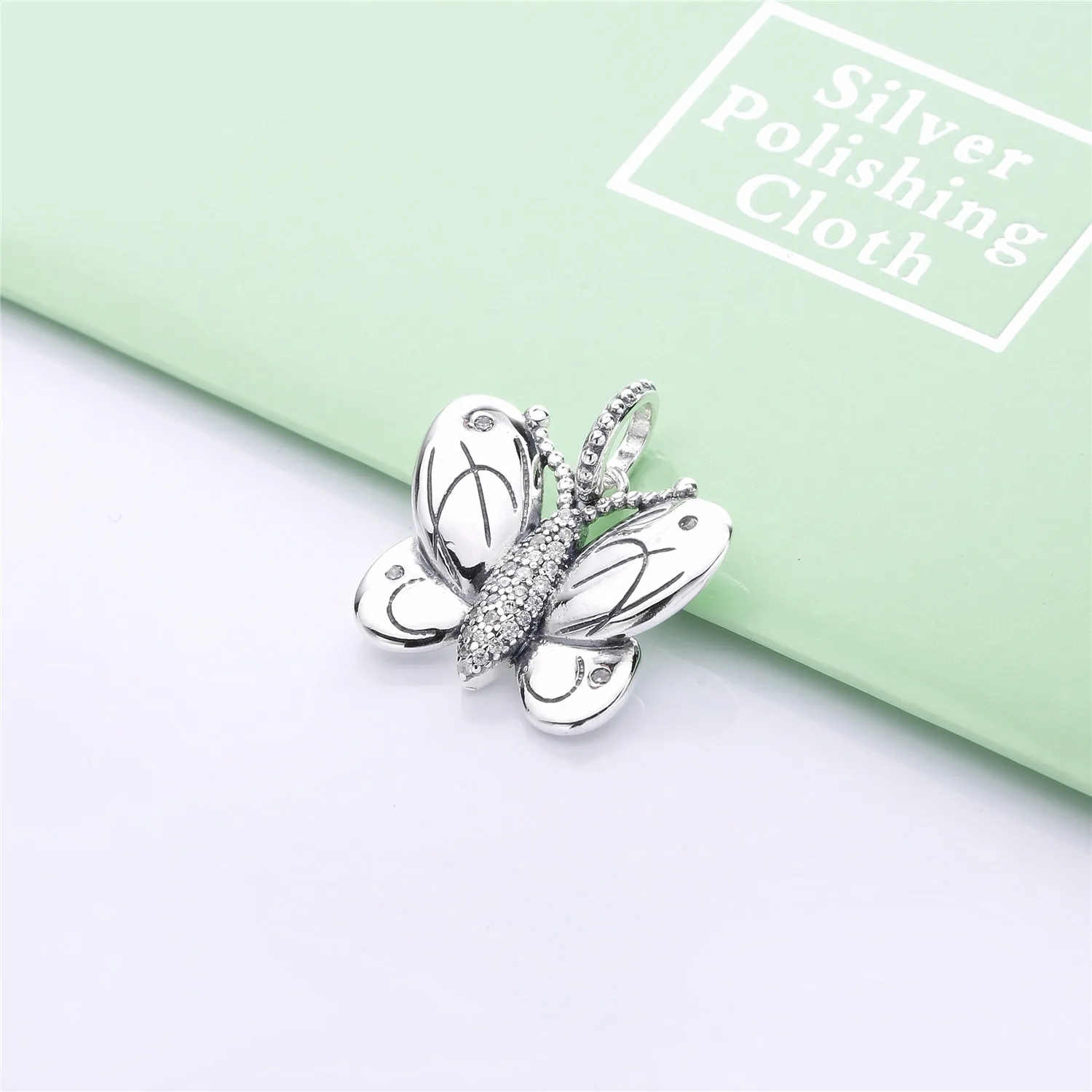 Pandora Oversized butterfly silver charm with clear cubic zirconia - 797880CZ