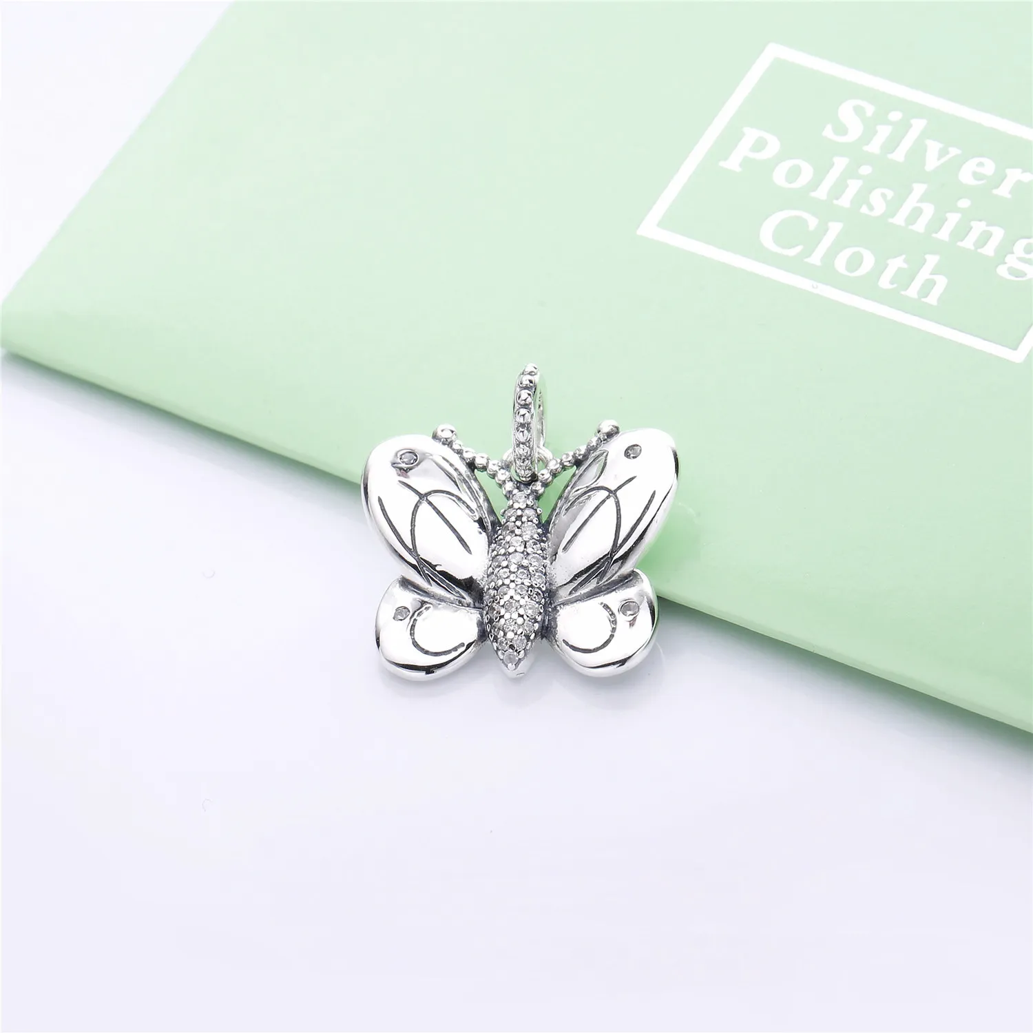 Pandora Oversized butterfly silver charm with clear cubic zirconia - 797880CZ