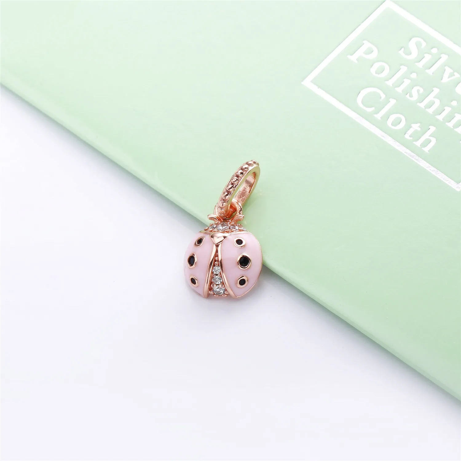 Lucky Pink Ladybird Pendant, Pandora Rose™ - 387909EN160