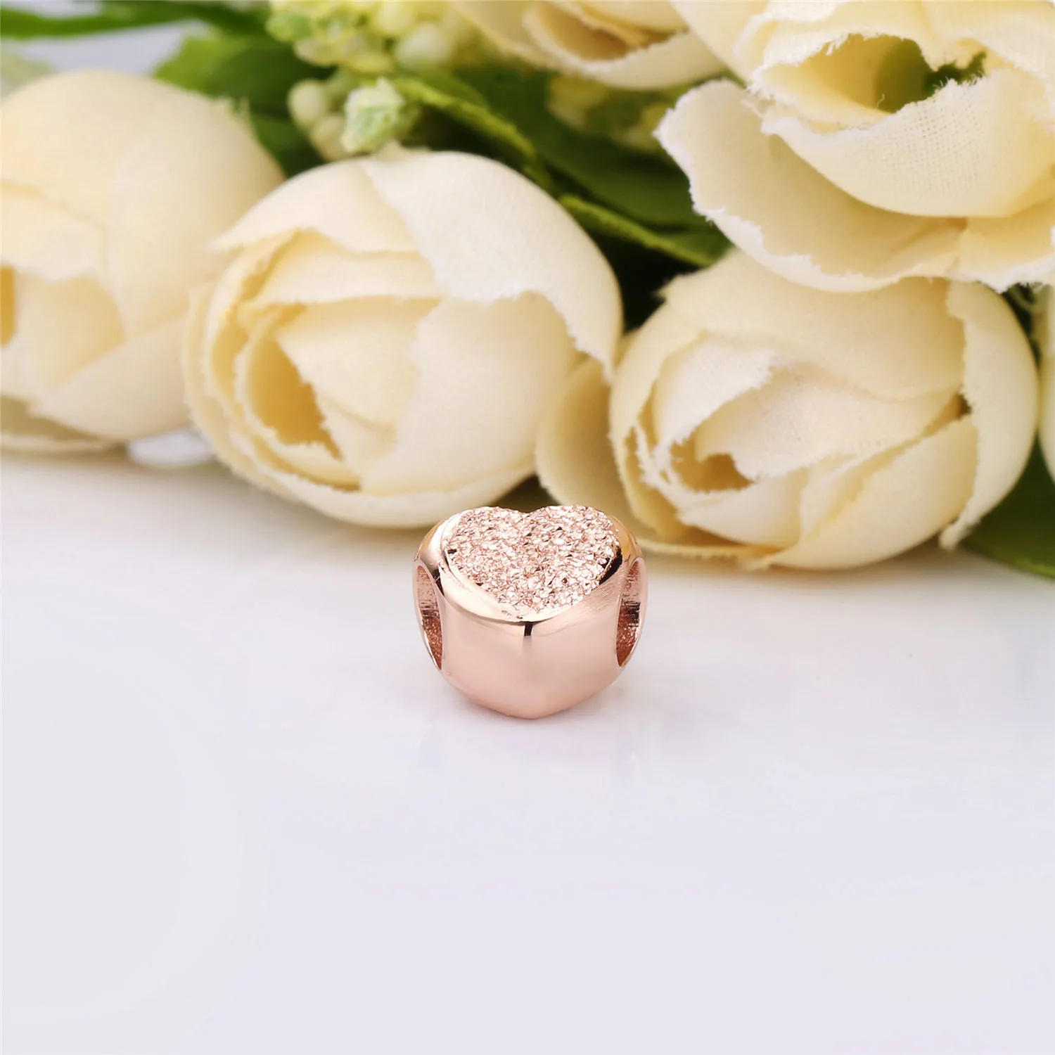 Matt Brilliance Heart Charm, Pandora Rose™ - 787881