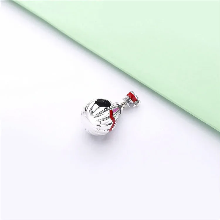 Pandora Air balloon silver hengende charm with pink and red enamel - 798055ENMX